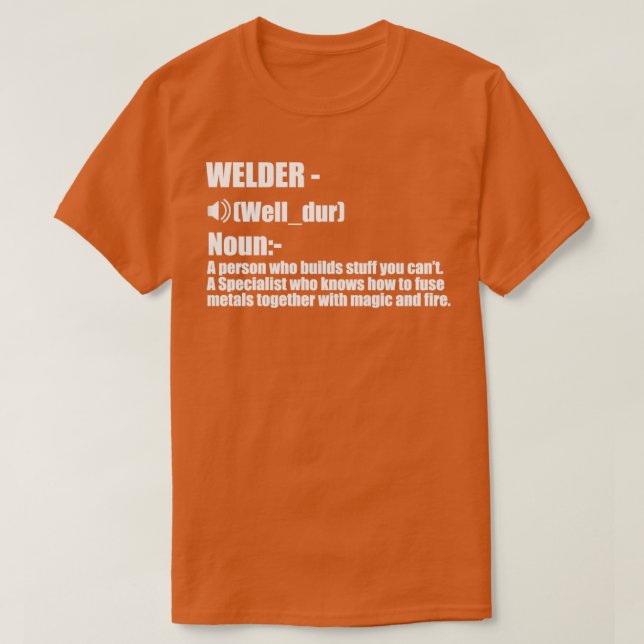 Camiseta Welder Welder Noun (1) (Diseño del anverso)