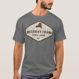 Camiseta Wellesley Island State Park New York Tree Log Text