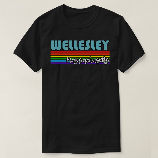 Camiseta Wellesley Massachusetts Pride Wellesley regalo LGB (Diseño del anverso)