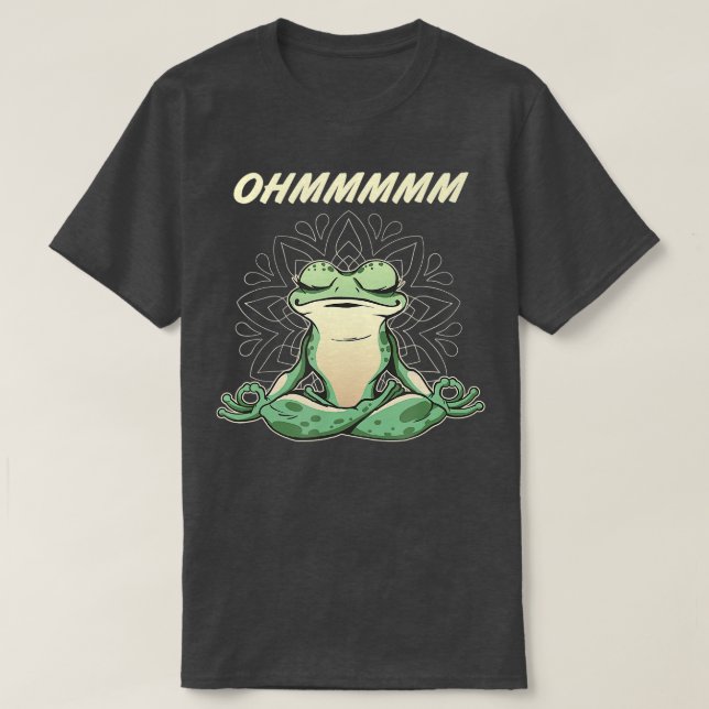 Camiseta Wellness Ohmm Diversión Yoga Frog Meditación Relaj (Diseño del anverso)