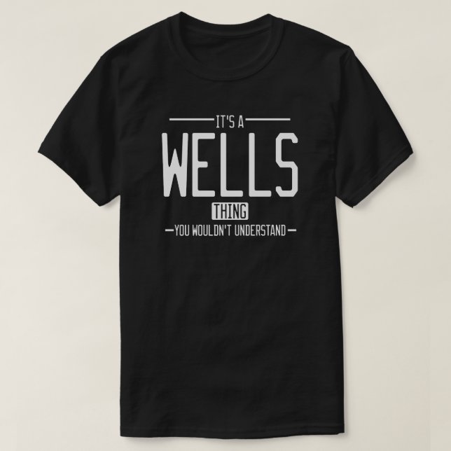 Camiseta Wells graciosa familia de los apellidos (Diseño del anverso)