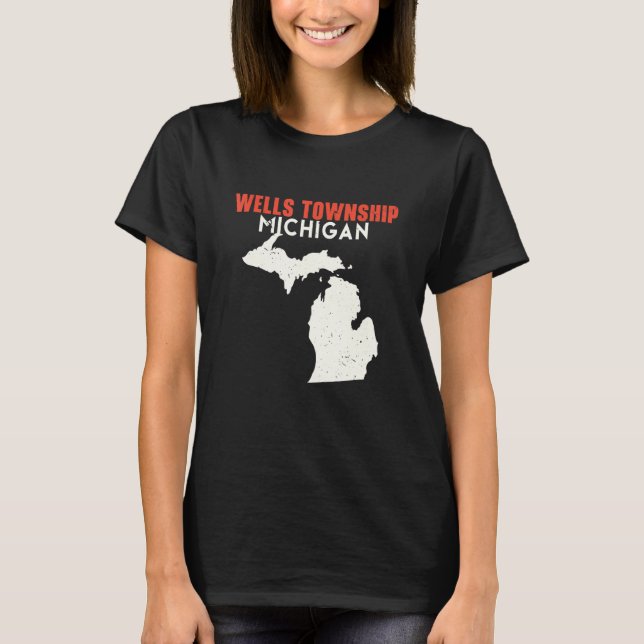 Camiseta Wells township Michigan USA State America Travel M (Anverso)