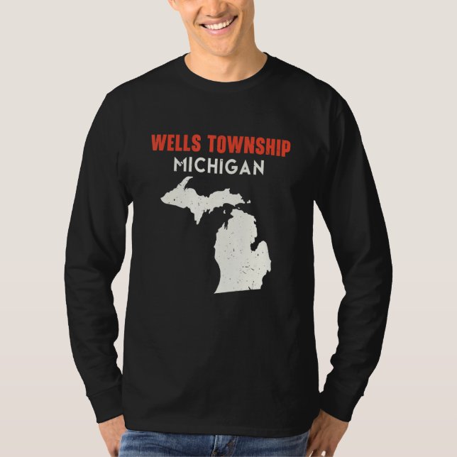Camiseta Wells township Michigan USA State America Travel M (Anverso)