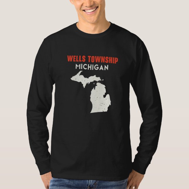Camiseta Wells township Michigan USA State America Travel M (Anverso)