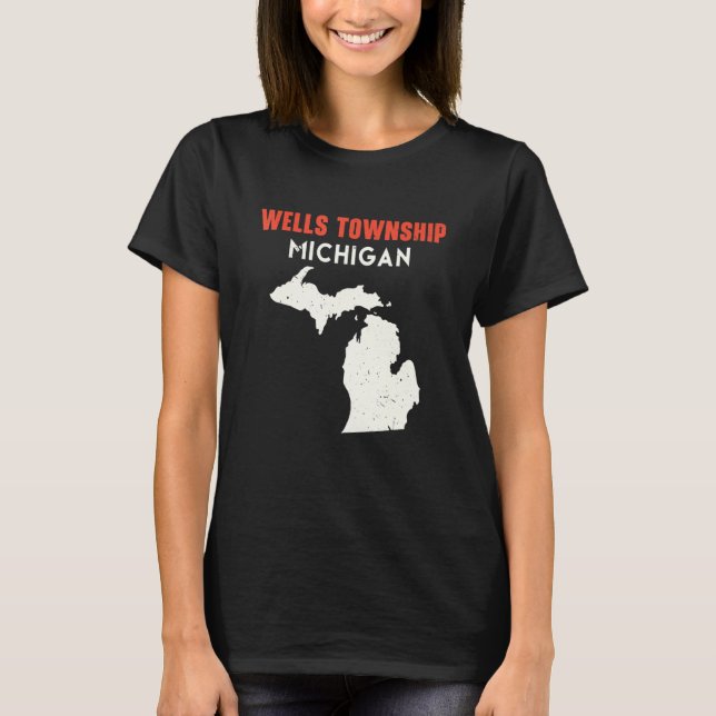 Camiseta Wells township Michigan USA State America Travel M (Anverso)