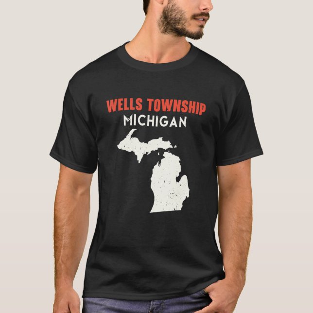 Camiseta Wells township Michigan USA State America Travel M (Anverso)