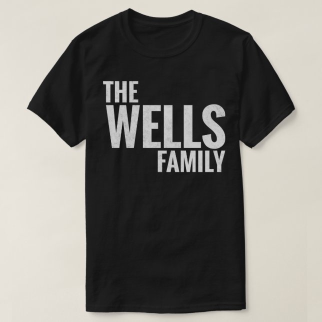 Camiseta Wells Wells Surname Wells Apellidos 1 (Diseño del anverso)