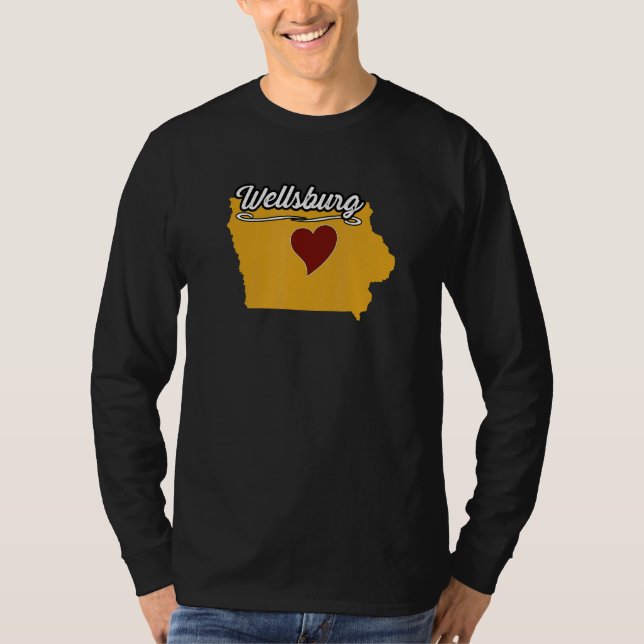Camiseta WELLSBURG IOWA IA USA Cute Souvenir Merch  US City (Anverso)