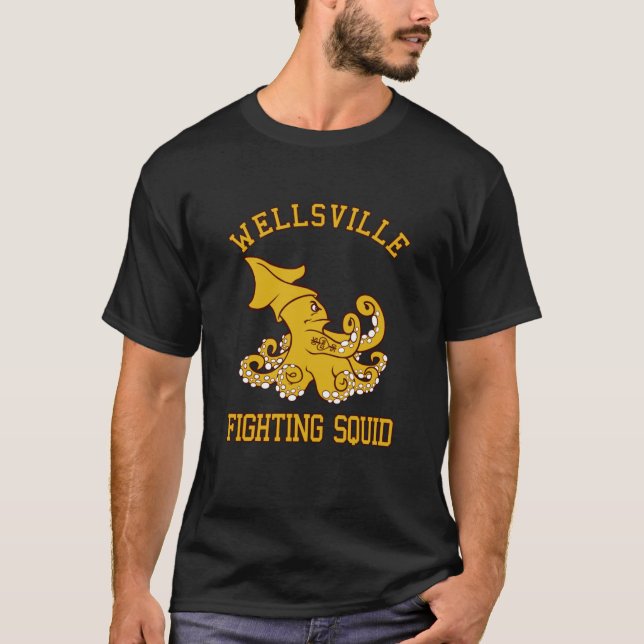 Camiseta Wellsville Fighting Squid (Pete y Pete Notre Dame (Anverso)