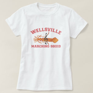 Camiseta Wellsville marchando por la divertida cultura popu