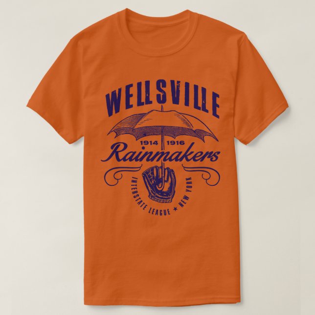 Camiseta Wellsville Rainmakers (Diseño del anverso)