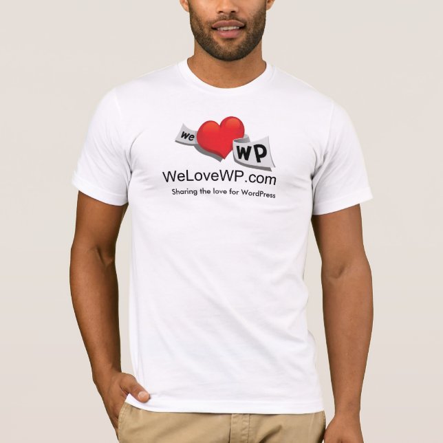 Camiseta WeLoveWP.com - modificado para requisitos (Anverso)