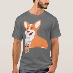 Camiseta Welsh Corgi Adorable S Corgi Beber té de burbuja14