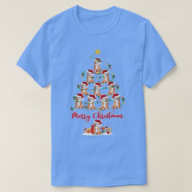 Camiseta Welsh Corgi Dog Christmas Tree Lights Funny Welsh  (Diseño del anverso)