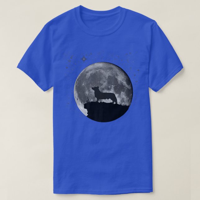 Camiseta Welsh Corgi Dog Moon  (Diseño del anverso)