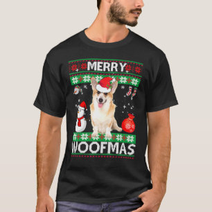 Camiseta Welsh Corgi Feliz Woofmas Navidad
