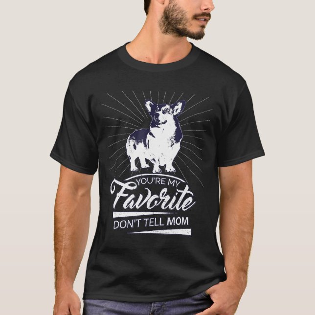 Camiseta Welsh Corgi Mi Mamá Favorita Papá (Anverso)