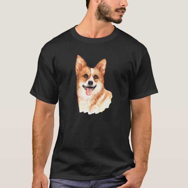 Camiseta Welsh Corgi Short Queen Dog Portrait (Anverso)