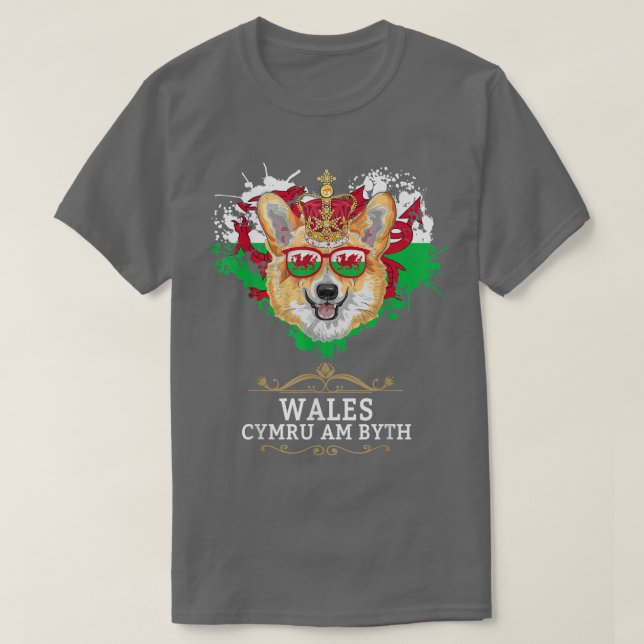 Camiseta Welsh Flag Idea For Kids & Welsh Expats With Welsh (Diseño del anverso)