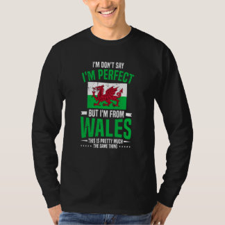 Camiseta Welsh I'M Don'T Say I'M Perfect But I'M From Wales