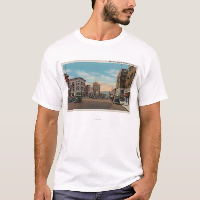 Camiseta Wenatchee, WAView de la avenida de Wenatchee (Anverso)