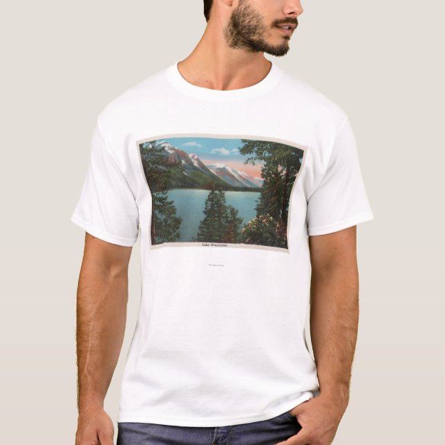 Camiseta Wenatchee, WAView del lago Wenatchee (Anverso)