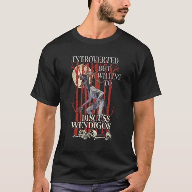 Camiseta Wendigo Cryptid Skyker Folklore Criptozoología (Anverso)