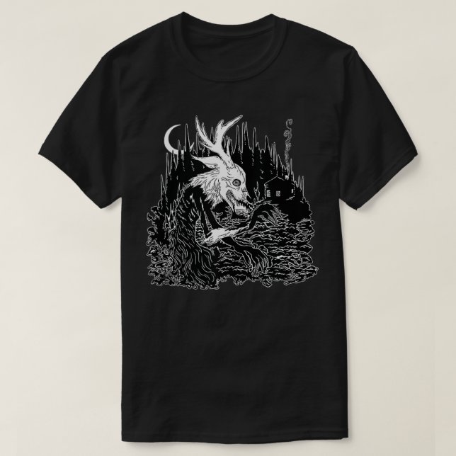 Camiseta Wendigo El espíritu críptico caníbal del horror (Diseño del anverso)