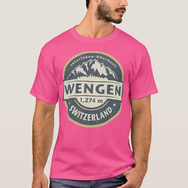 Camiseta Wengen Suiza activa (Anverso)