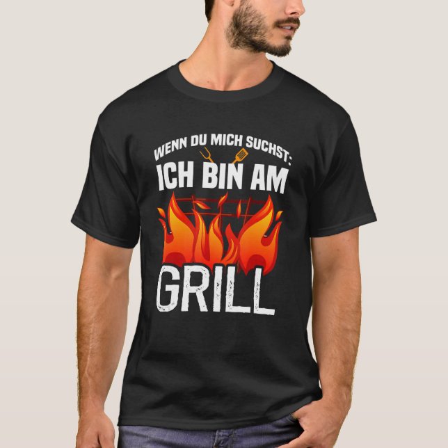 Camiseta Wenn du mich sucht ich bin am Grill (Anverso)