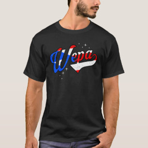 Camiseta Wepa Puerto Rico Hombres Niña Bandera Ricana Niño