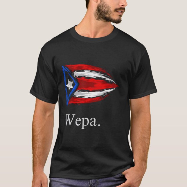 Camiseta Wepa Puerto Rico Orgullo de Bandera Puertorriqueña (Anverso)