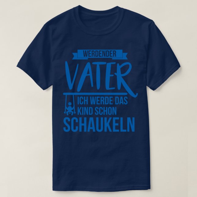 Camiseta Werdender vater kind schaukeln (Diseño del anverso)