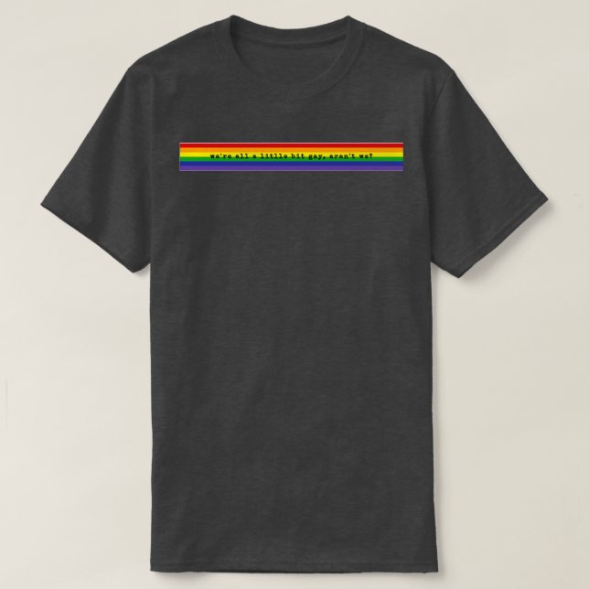 Camiseta were all a little bit gay arent we (Diseño del anverso)