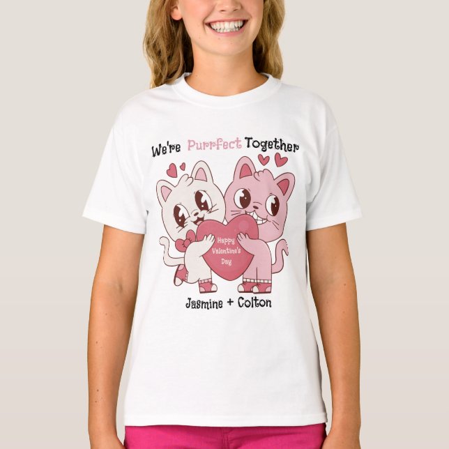 Camiseta We're Purrfect Together (Anverso)