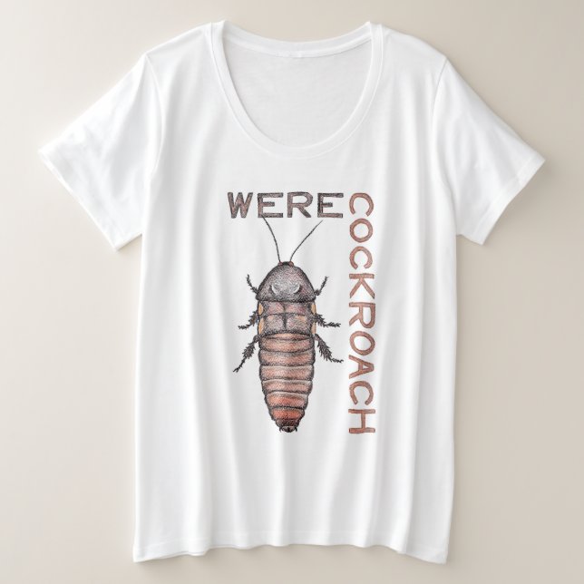Camiseta Werecockroach Plus Size (Anverso del diseño)