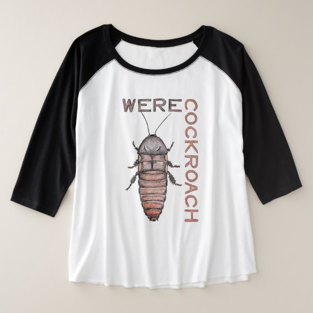 Camiseta Werecockroach Plus Size (Anverso del diseño)
