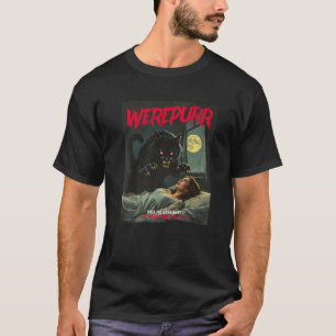 Camiseta Werepurr Werewolf Cat Vintage Horror Movie Poster