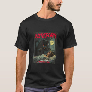 Camiseta Werepurr Werewolf Cat Vintage Horror Movie Poster