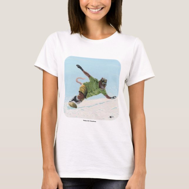 Camiseta Wererat Snowboarder Sports Fantasy T-Shirts Art (Anverso)