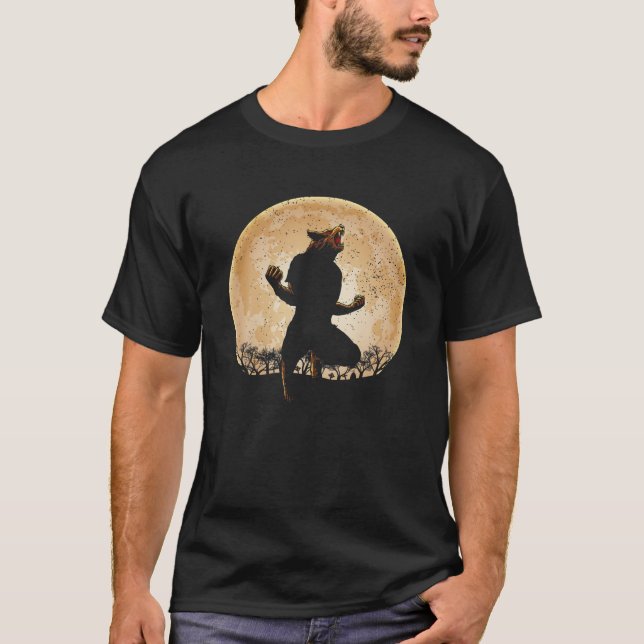 Camiseta Werewolf - Boold Moonwolf - Lycan - Wolf Man - Hal (Anverso)