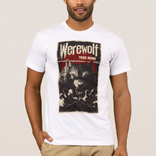 Camiseta Werewolf en el monstruo de la luna llena