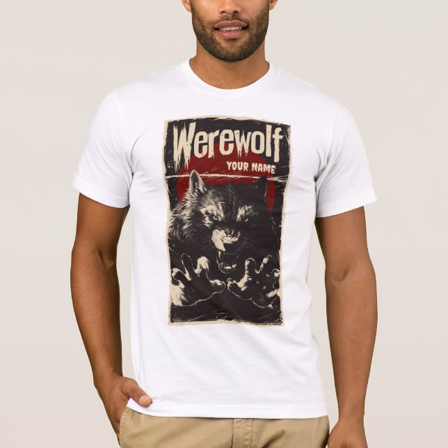 Camiseta Werewolf en el monstruo de la luna llena (Anverso)