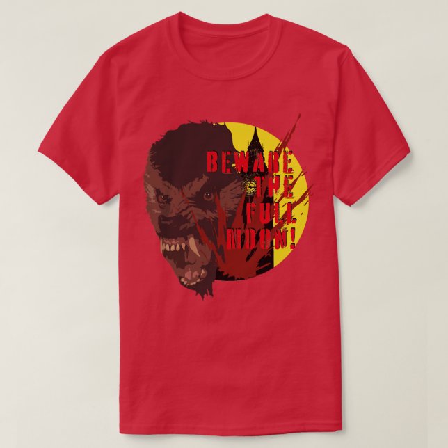 Camiseta Werewolf estadounidense en Londres (Diseño del anverso)