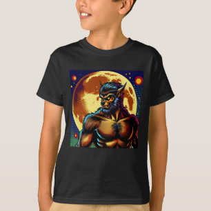 Camiseta Werewolf estilo libro de historietas frente a la l