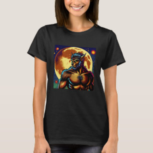 Camiseta Werewolf estilo libro de historietas frente a la l