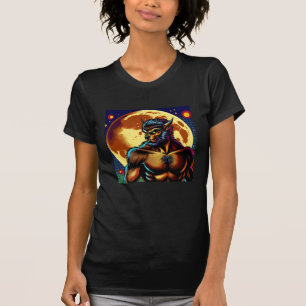 Camiseta Werewolf estilo libro de historietas frente a la l
