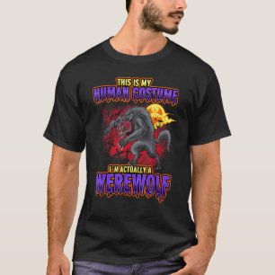 Camiseta Werewolf Halloween Costume Wolf Graveyard Mi human