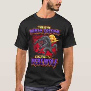 Camiseta Werewolf Halloween Costume Wolf Graveyard Mi human