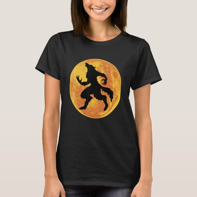 Camiseta Werewolf Halloween Full Moon Scary Wolf Horror Laz (Anverso)